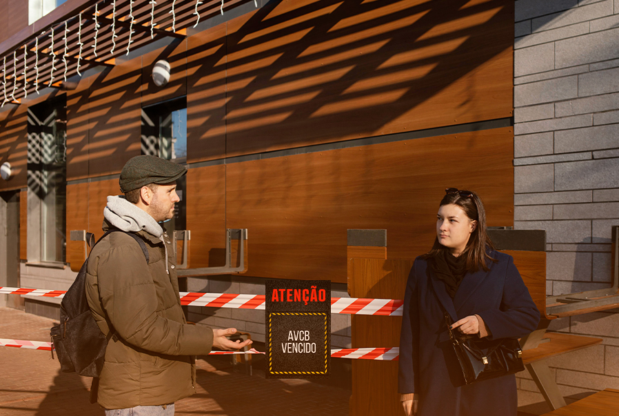 AVCB vencido: riscos legais e operacionais para empresas em São Paulo 1 Fachada interditada AVCB Vencido