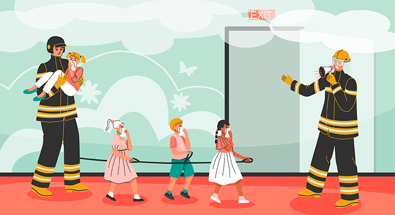 Como elaborar um plano de emergência escolar eficaz para proteger sua instituição 2 BLOG 11 BRIGADISTAS CRIANCAS SIMULACAO