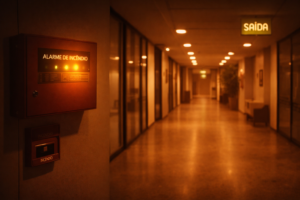 segurança contra incêndio em recesso