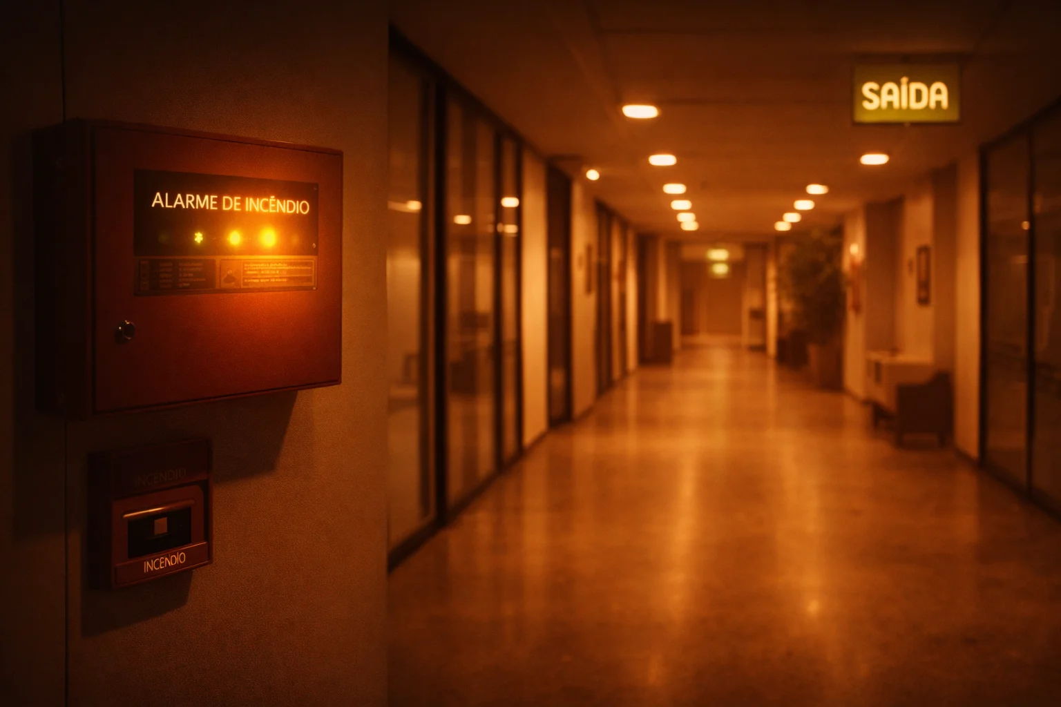 segurança contra incêndio em recesso